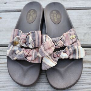 Corona Extra Womens Size 9-10 Sandals Flip Flops Slides Pink And Brown